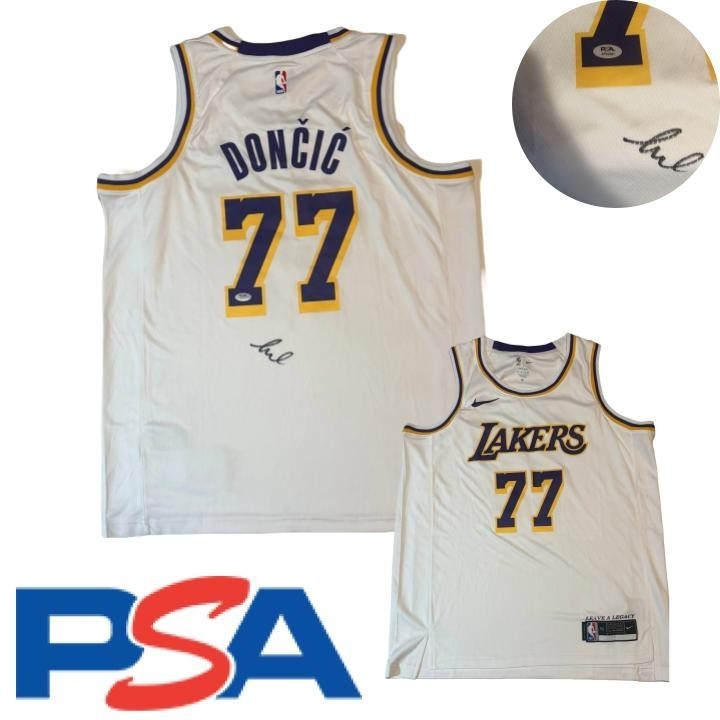 Luka Doncic Signed Jersey PSA/DNA Autographed Los Angeles Lakers