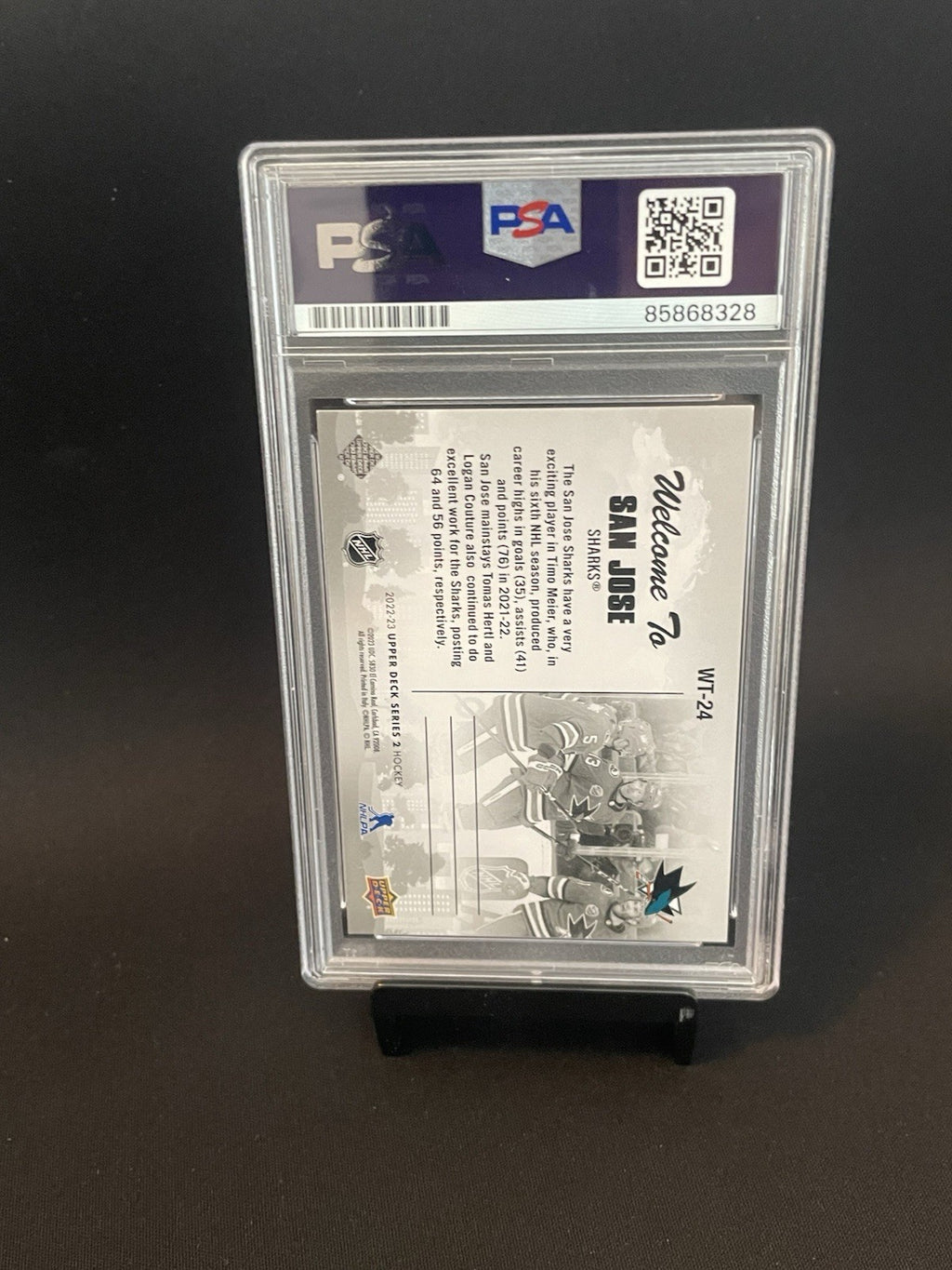 Mike Grier Signed 2022 UD Team Card PSA Auto 10 #WT-24 Welcome To San Jose
