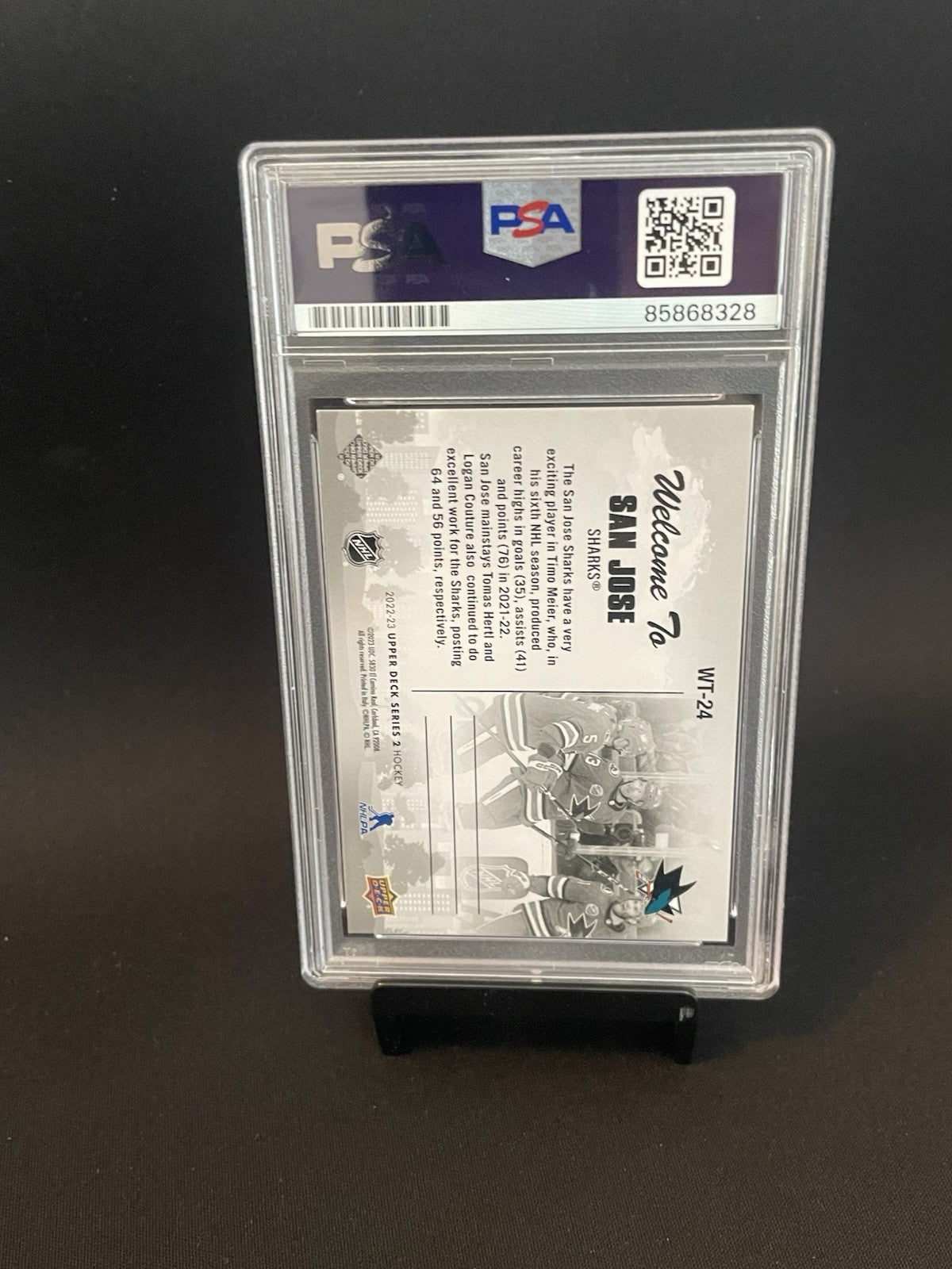 Mike Grier Signed 2022 UD Team Card PSA Auto 10 #WT-24 Welcome To San Jose