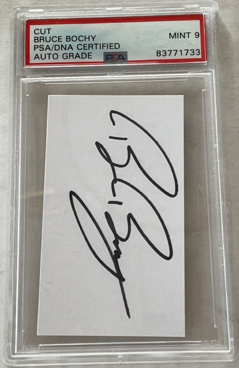 Bruce Bochy Signed Cut PSA/DNA Encapsulated Autographed Giants Rangers Padres