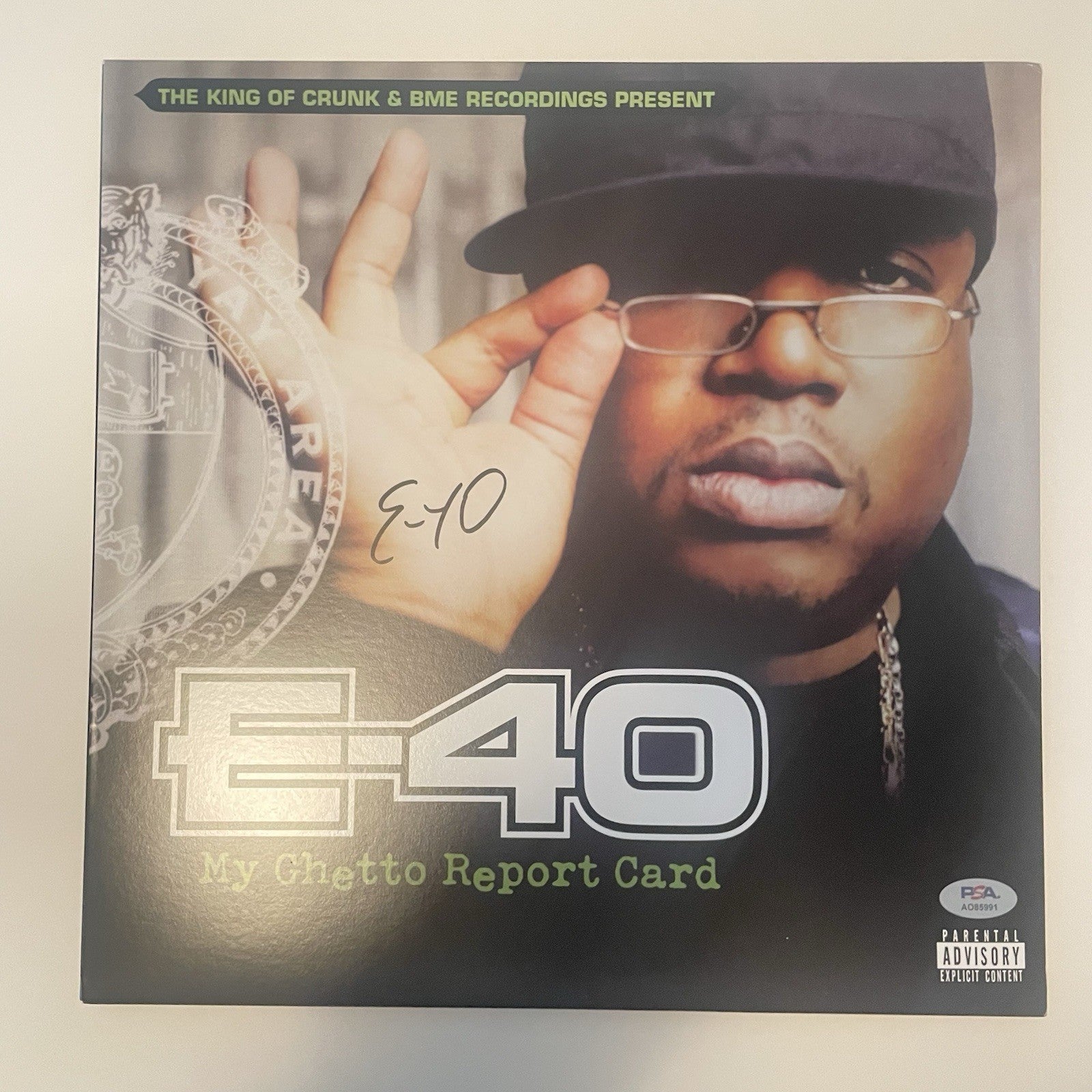 E-40 Signed My Ghetto Report Card LP Vinyl PSA/DNA COA Autographed Album