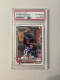 Triston McKenzie Signed 2021 Bowman RC PSA/DNA Encapsulated Indians Autographed