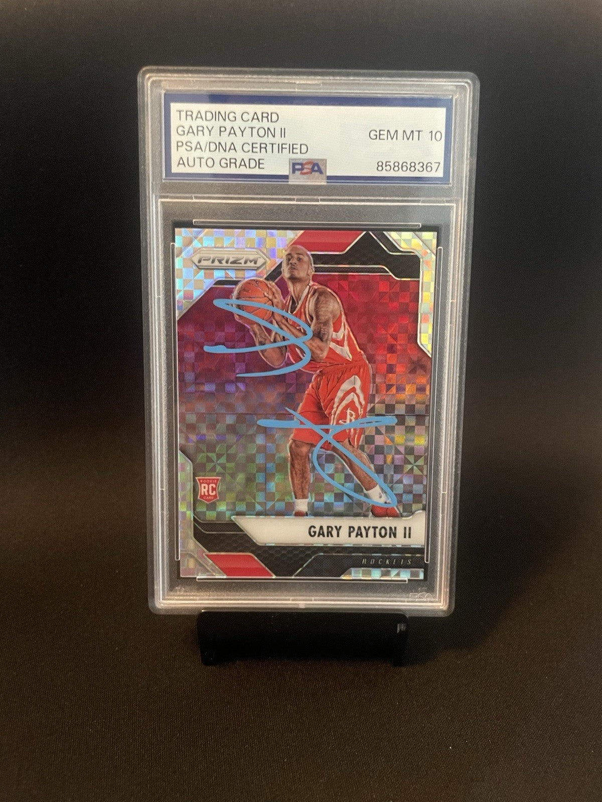 Gary Payton II Signed 2016-17 Panini Starburst Prizm Rookie #224 PSA Auto 10