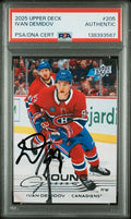 Ivan Demidov Signed 2025-26 UD Young Guns PSA/DNA Rookie Auto Card RC Rare