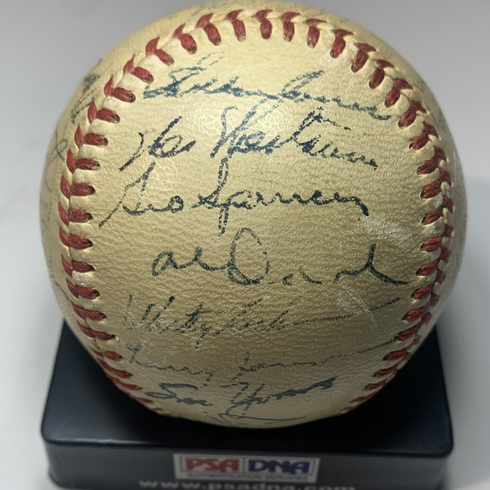 1950 New York Giants Team Signed Baseball PSA/DNA Autographed 27 Sigs with Mays