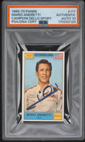Mario Andretti Signed 1969 Panini Campioni Dello Sport #117 PSA/DNA AUTO 10