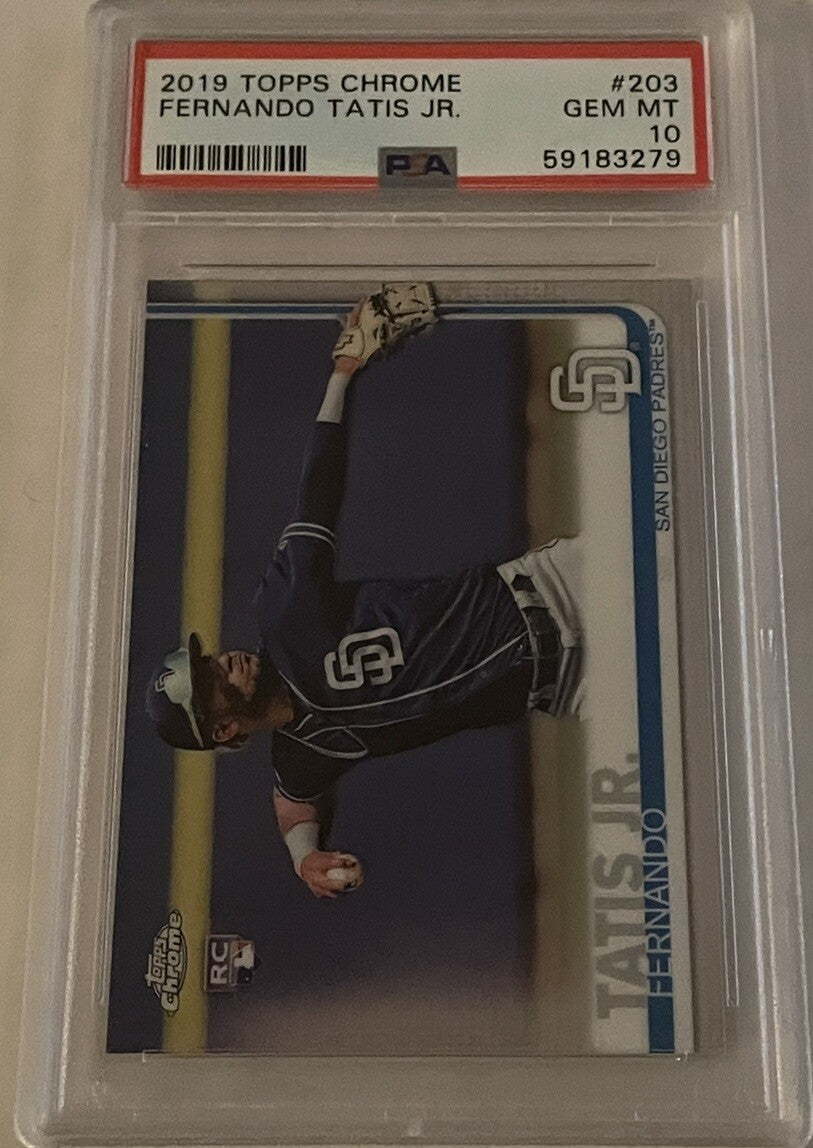 2019 Topps Chrome Fernando Tatis Jr RC Rookie #203 PSA 10 Padres