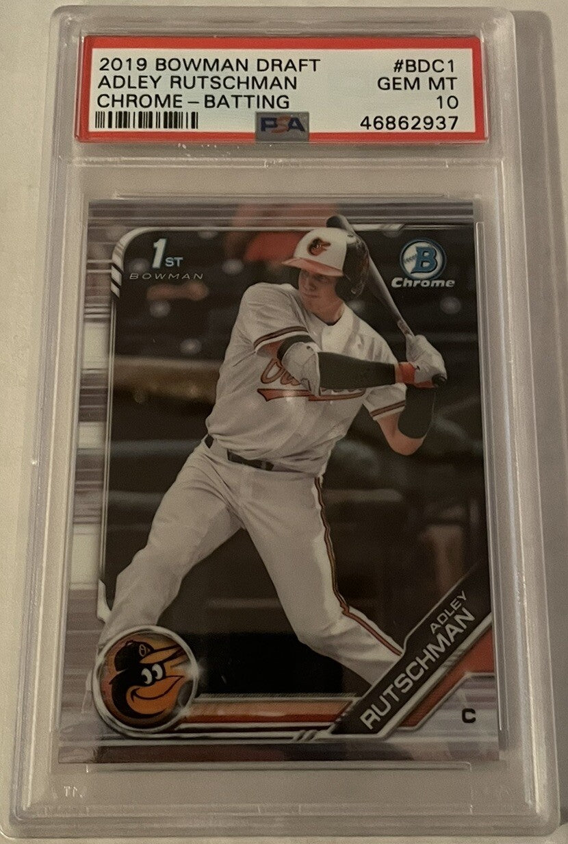 2019 Bowman Chrome Draft Adley Rutschman #BDC1 PSA Gem Mint 10 Orioles