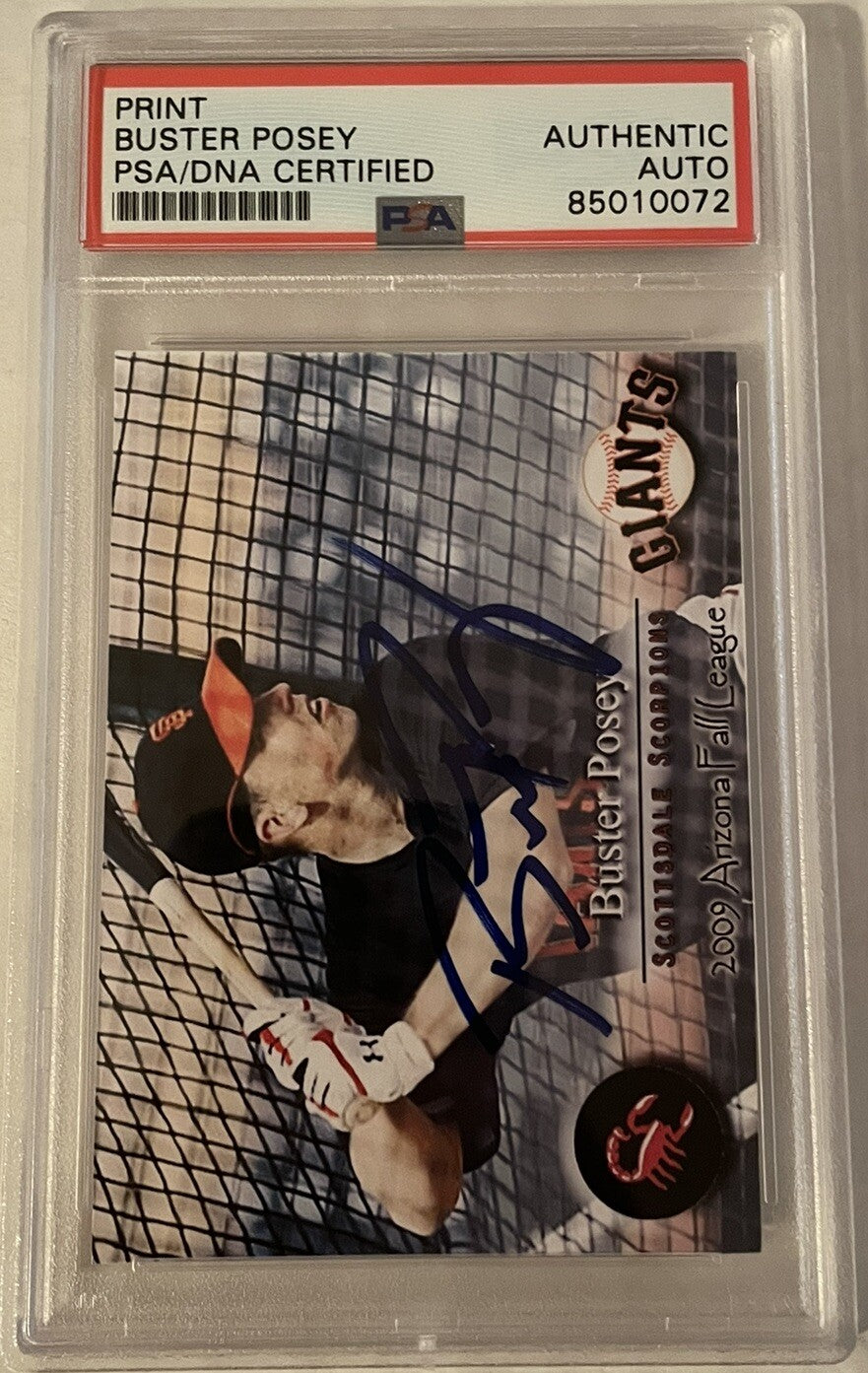 Buster Posey Signed Print PSA/DNA Encapsulated Autographed Giants
