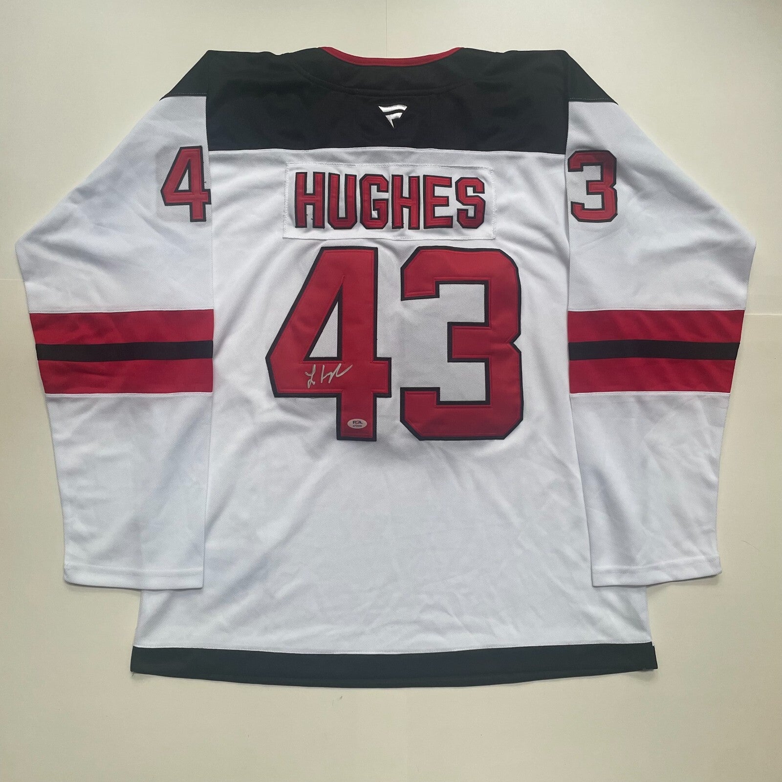 Luke Hughes Signed Jersey PSA/DNA Autographed New Jersey Devils