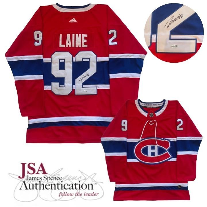 Patrik Laine Signed Jersey JSA COA Montreal Canadiens Autographed