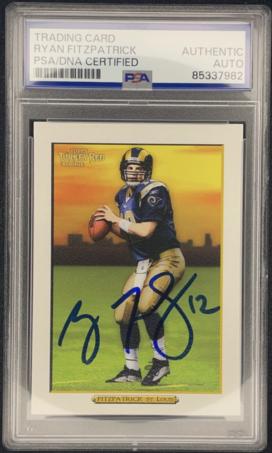 Ryan Fitzpatrick Signed 2005 Topps Turkey Red RC White #202 PSA/DNA Autographed