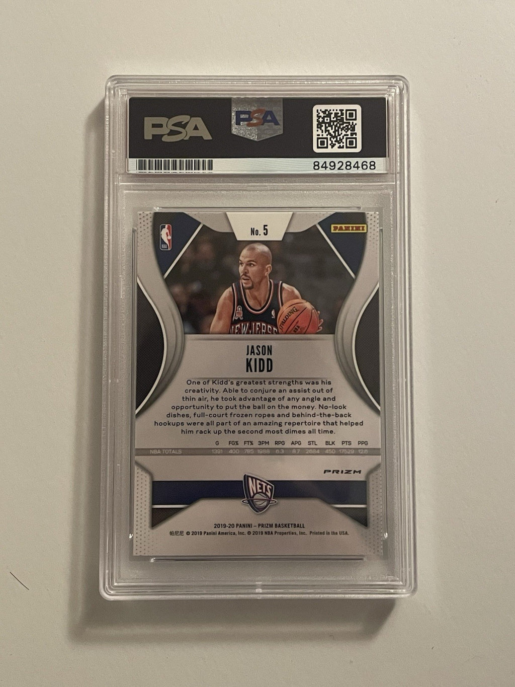 Jason Kidd Signed 2019-20 Silver Prizm #5 PSA/DNA Autographed Card
