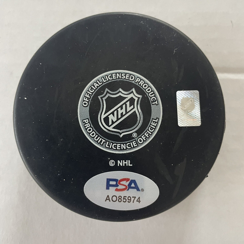 Glenn “Chico” Resch Signed New Jersey Devils Logo Puck PSA/DNA Autographed