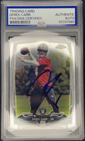 Derek Carr Signed 2014 Topps Chrome Rookie Card RC #115 PSA/DNA Autographed