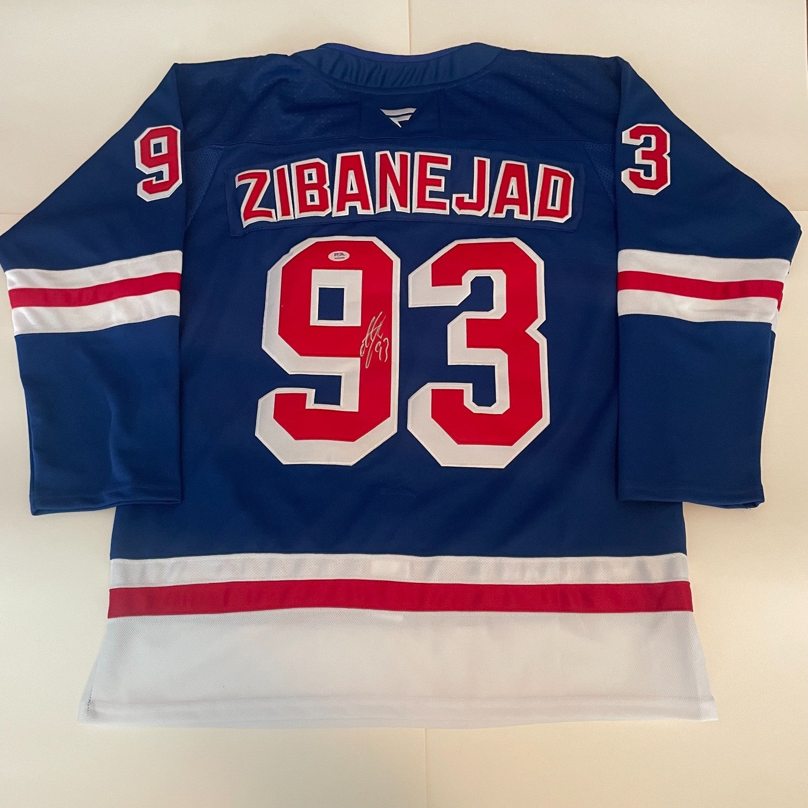 Mika Zibanejad Signed Jersey PSA/DNA Autographed New York Rangers