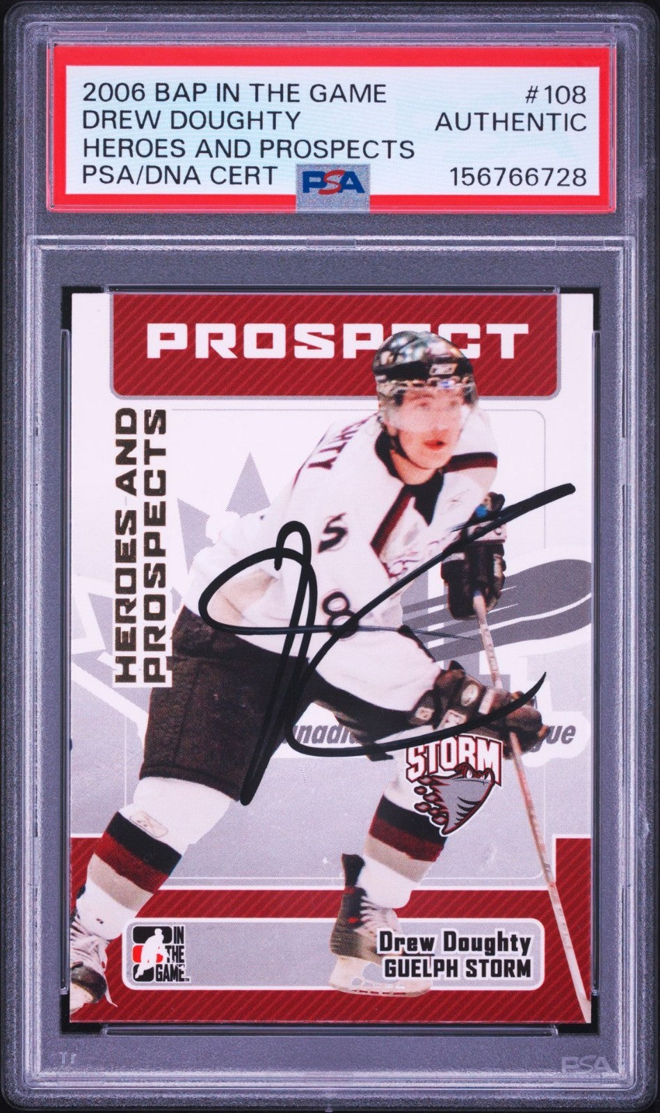 Drew Doughty Signed 2006 BAP In The Game PSA/DNA Rookie Auto RC #108 LA Kings
