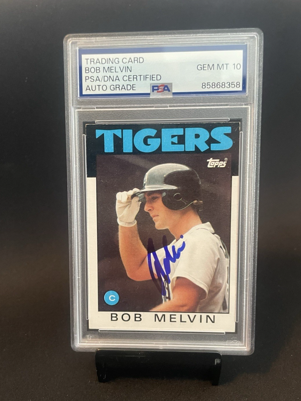 Bob Melvin Signed 1986 Topps Rookie RC PSA/DNA Auto 10 #479 Detroit Tigers