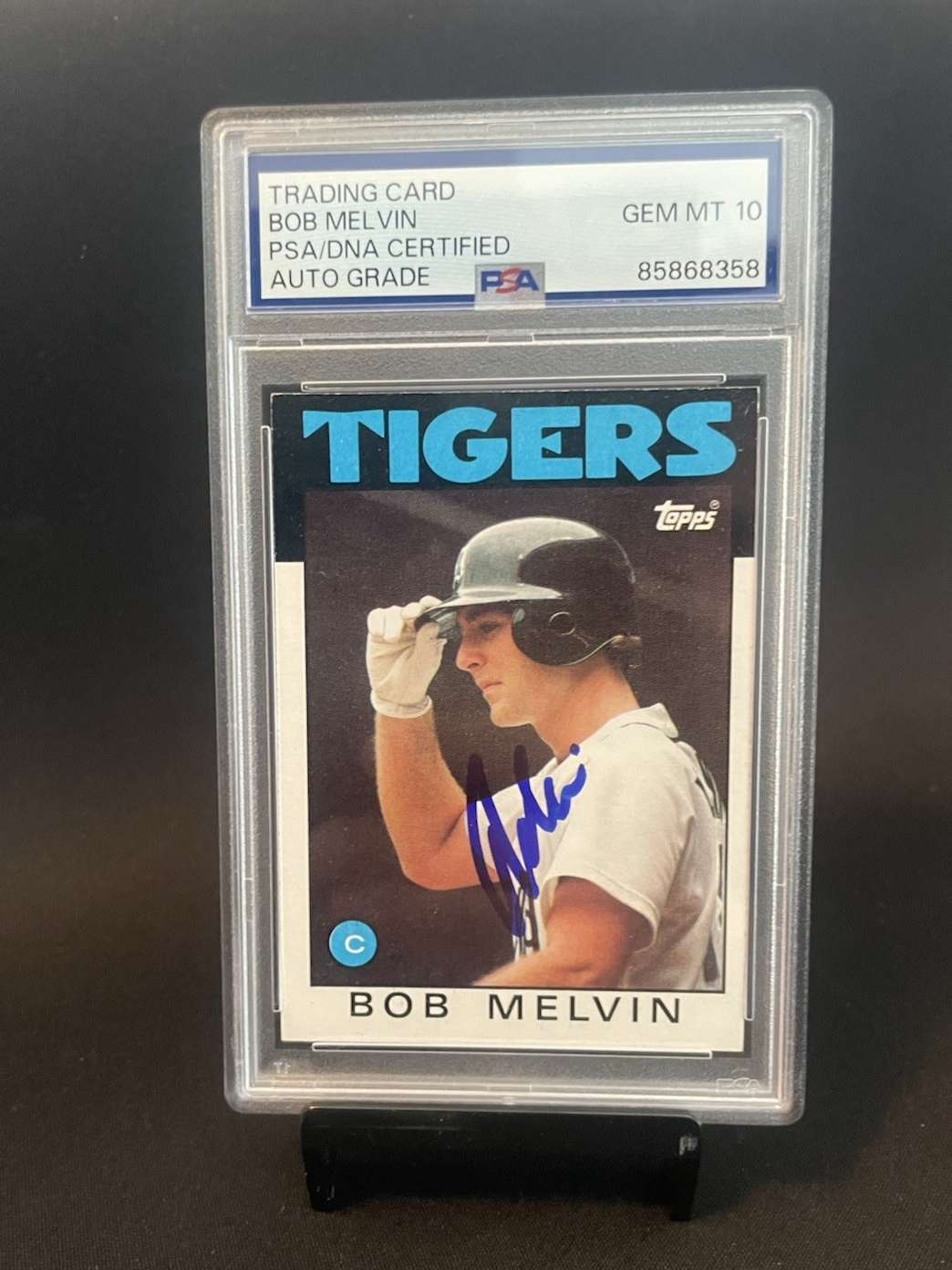 Bob Melvin Signed 1986 Topps Rookie RC PSA/DNA Auto 10 #479 Detroit Tigers