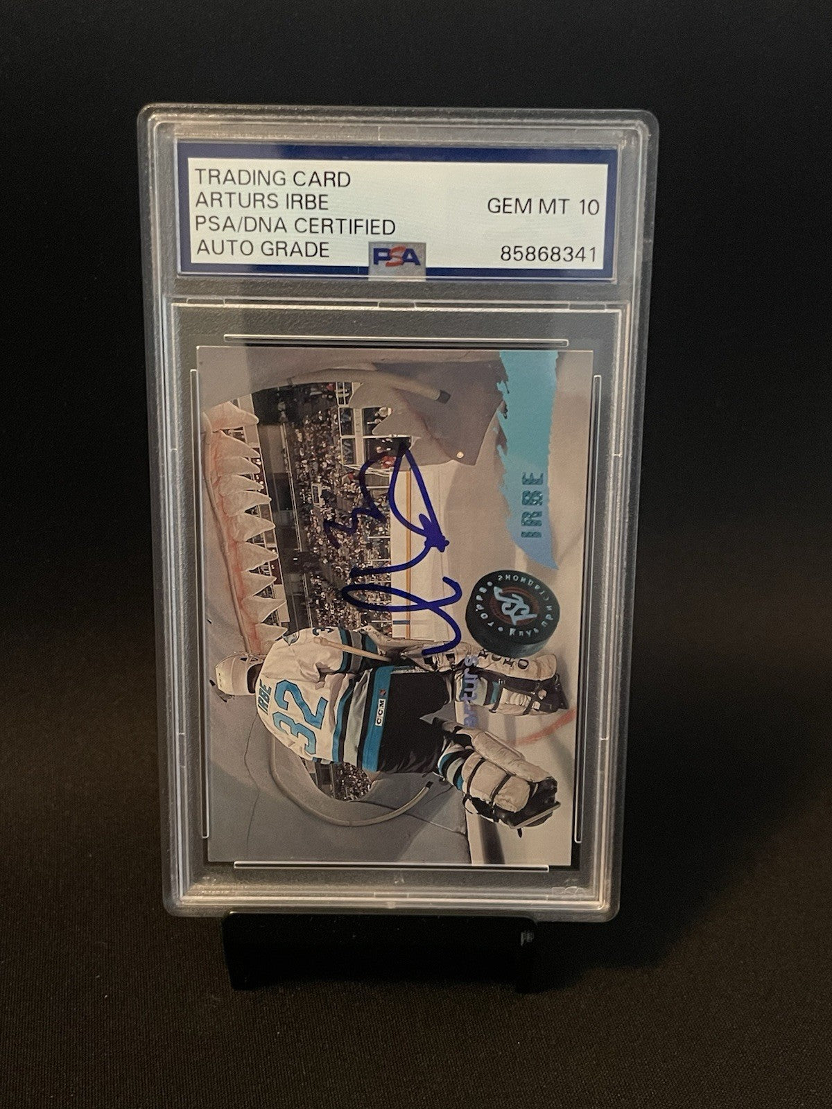 Arturs Irbe Signed 1995 Topps Stadium Club PSA Auto 10 Autographed
