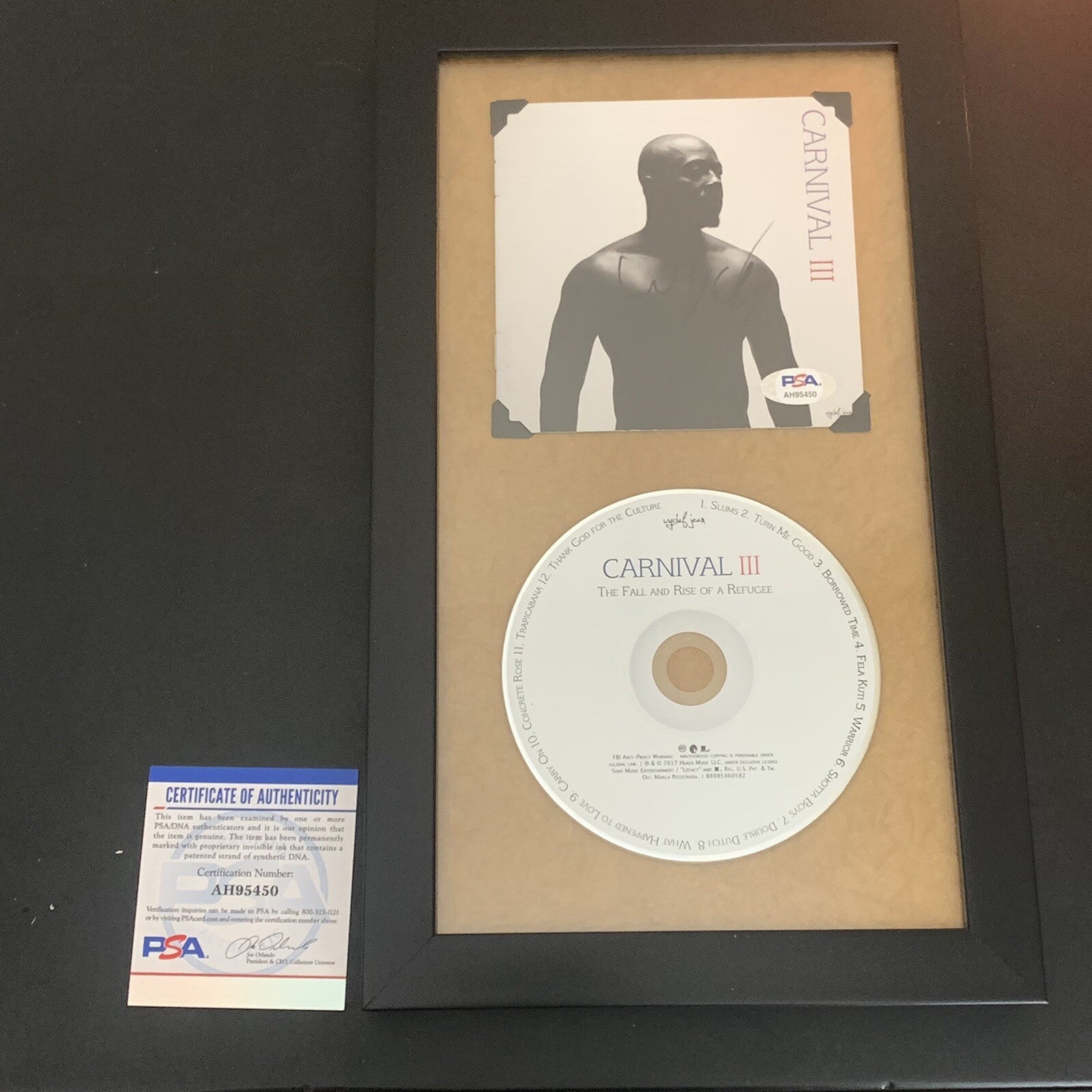 Wyclef Jean Signed Carnival 3 Framed CD PSA/DNA COA Autographed Album