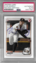 Ryan Murphy Signed 2020 1st Bowman RC PSA/DNA SF Giants Autographed BD-166