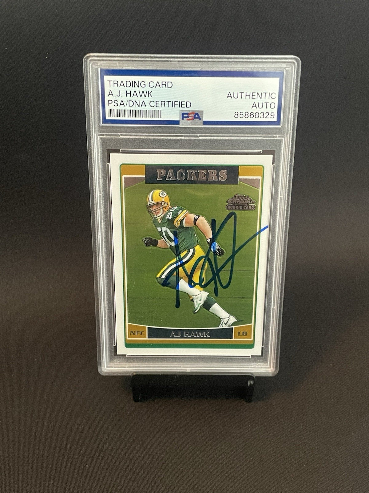 AJ Hawk Signed 2006 Topps Chrome PSA/DNA Auto Rookie Card RC #222 Packers