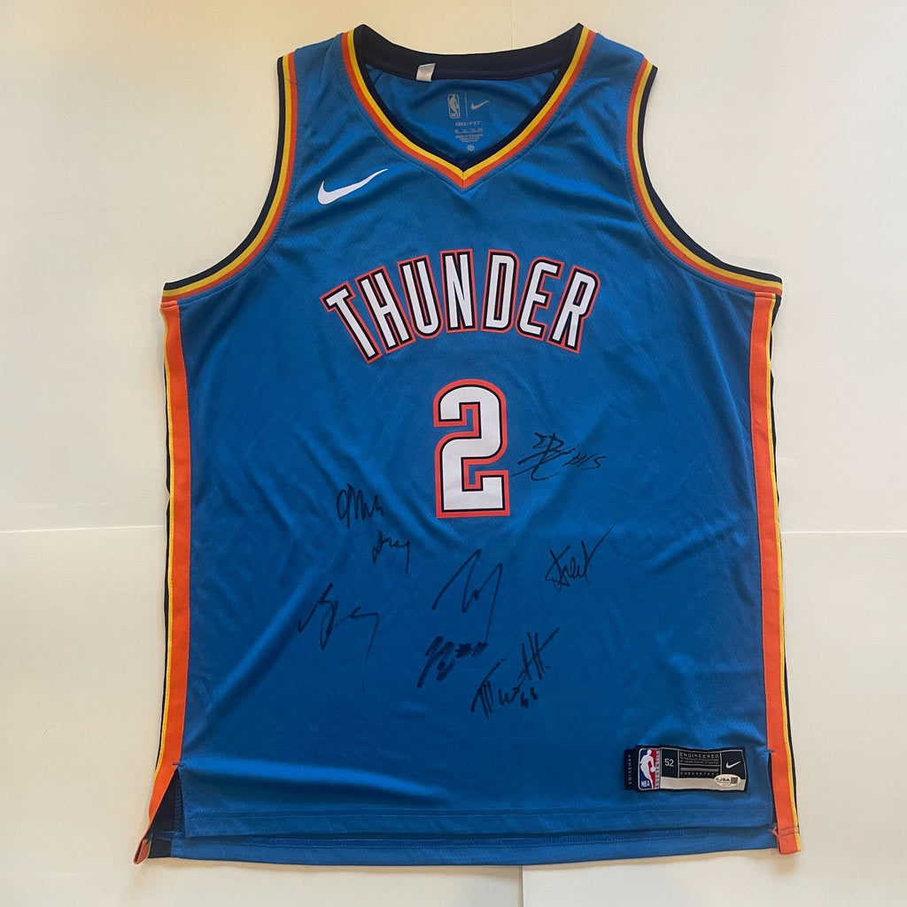 2024-25 Thunder Team Signed Jersey JSA Autographed Shai Gilgeous-Alexander +6