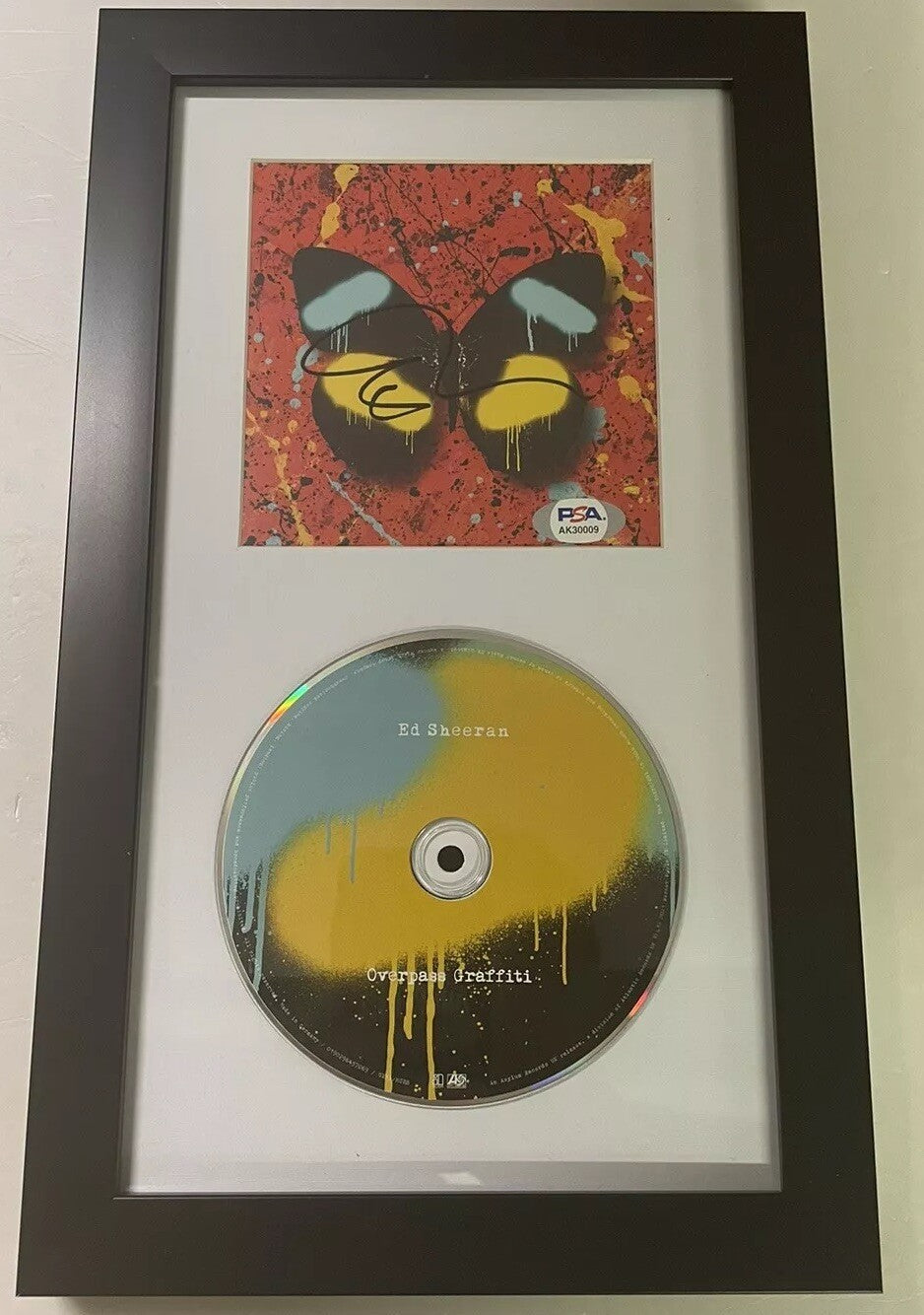 Ed Sheeran Signed Overpass Graffiti Framed CD PSA/DNA COA Autographed Album