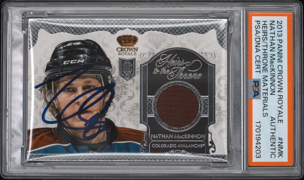 Nathan MacKinnon Signed 2013 Panini Crown Royale PSA/DNA Rookie Patch Auto #NMK
