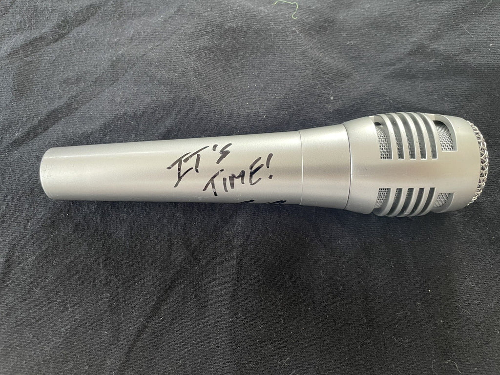 Bruce Buffer Signed Microphone PSA/DNA Inscribed “It’s Time” Autographed