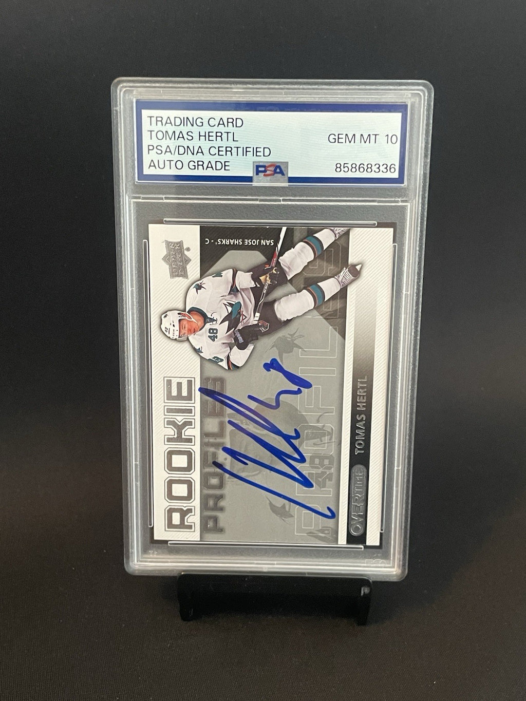 Tomas Hertl Signed 2013 UD Rookie Profiles Card PSA Auto 10 #RP46 RC Sharks