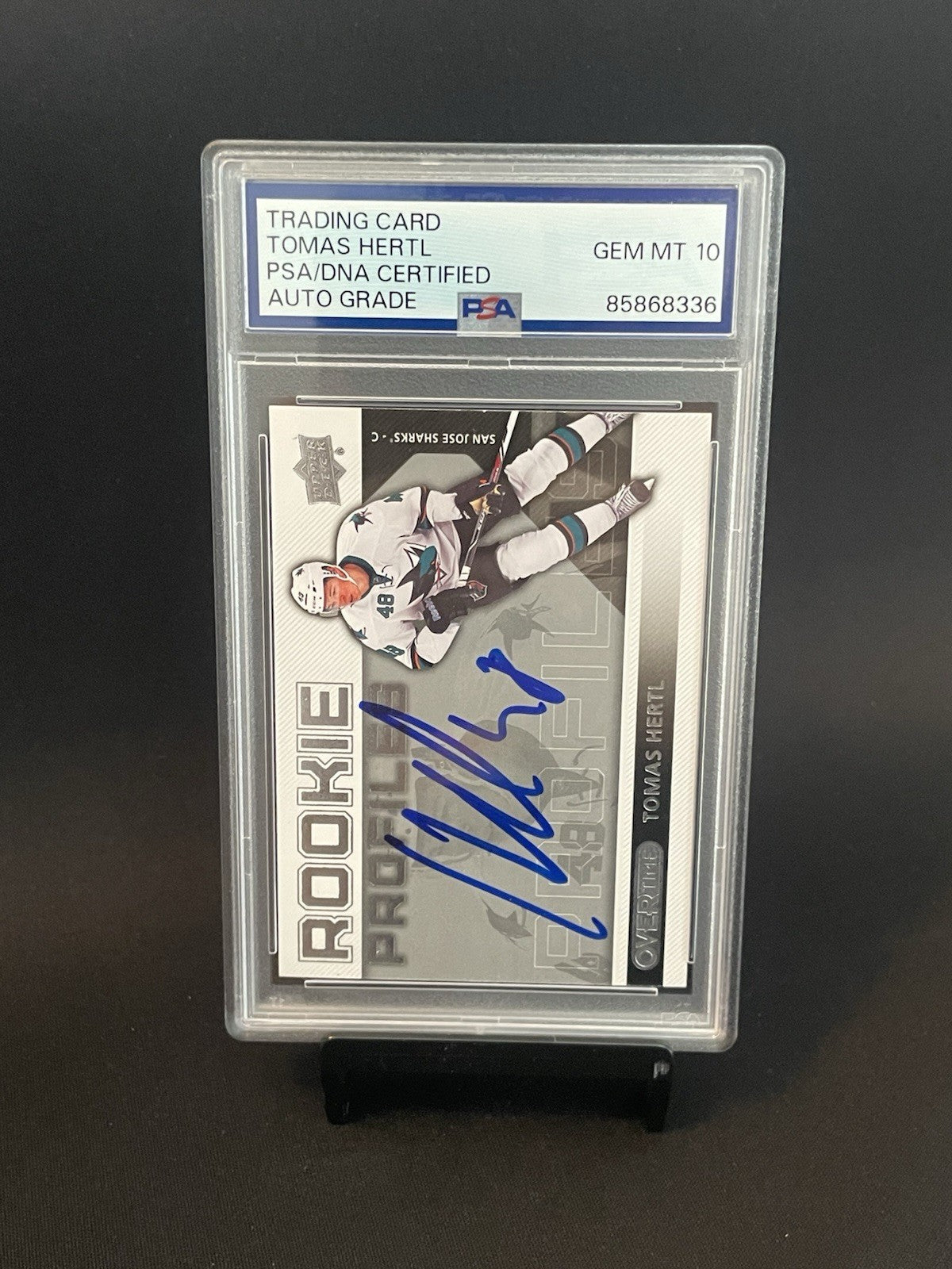 Tomas Hertl Signed 2013 UD Rookie Profiles Card PSA Auto 10 #RP46 RC Sharks