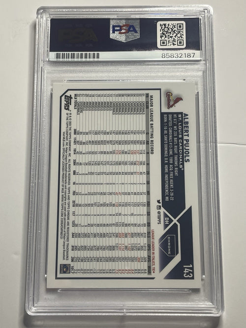 Albert Pujols Signed 2023 Topps Chrome Sepia Refractor #143 PSA/DNA Autographed