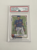 Andres Gimenez Signed 2021 Bowman RC PSA/DNA Encapsulated Indians Autographed