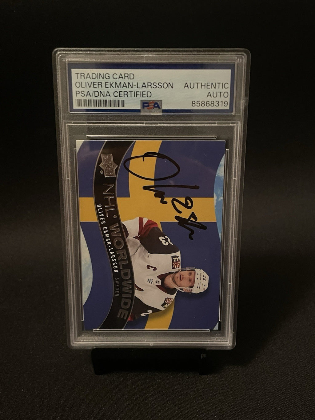 Oliver Ekman-Larsson Signed 2020 NHL Worldwide PSA #WW-19 Autographed Sweden