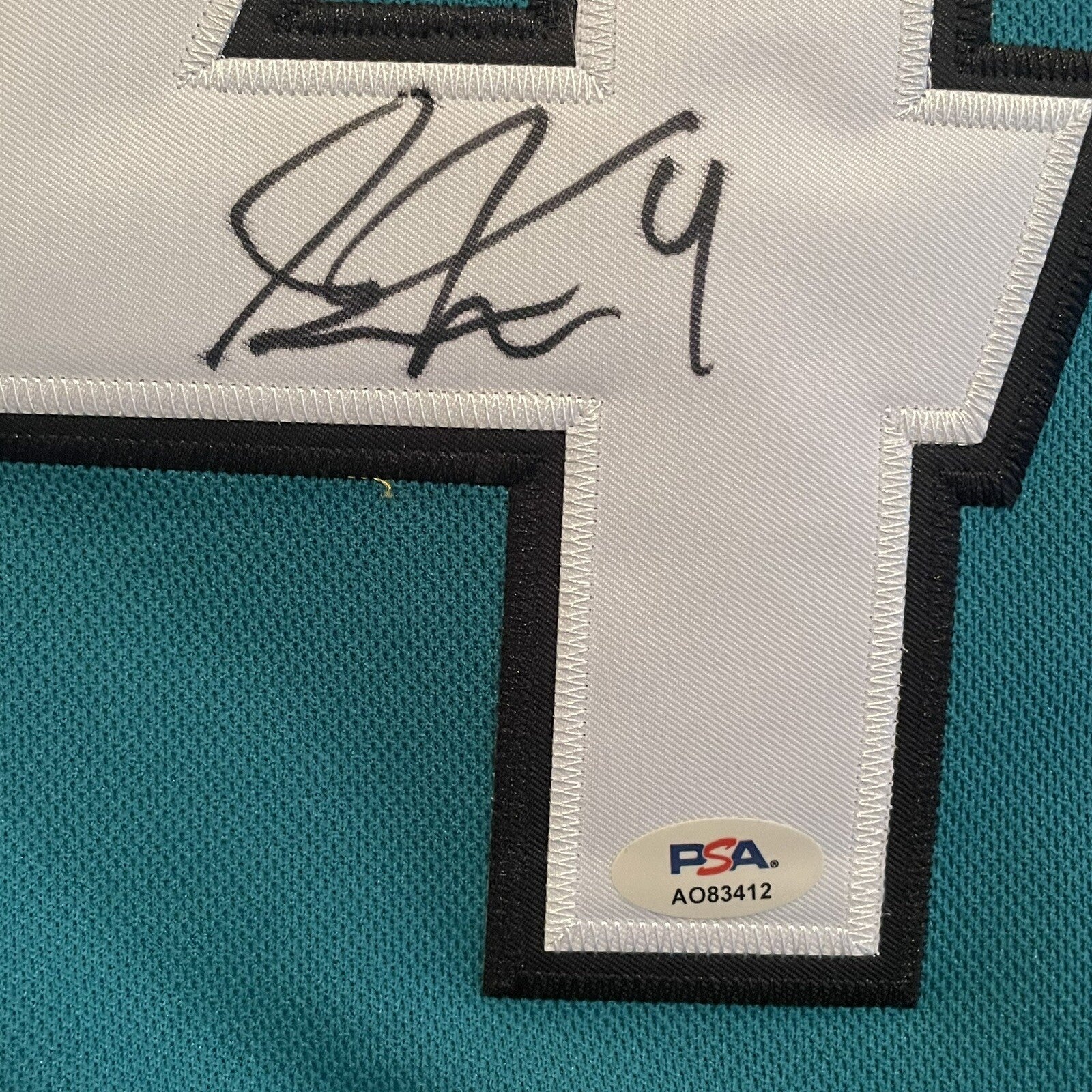 Sam Dickinson Signed Jersey PSA/DNA Autographed San Jose Sharks Prospect
