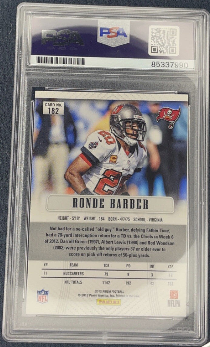 Ronde Barber Signed 2012 Panini Prizm #182 PSA/DNA Autographed Buccaneers HOF