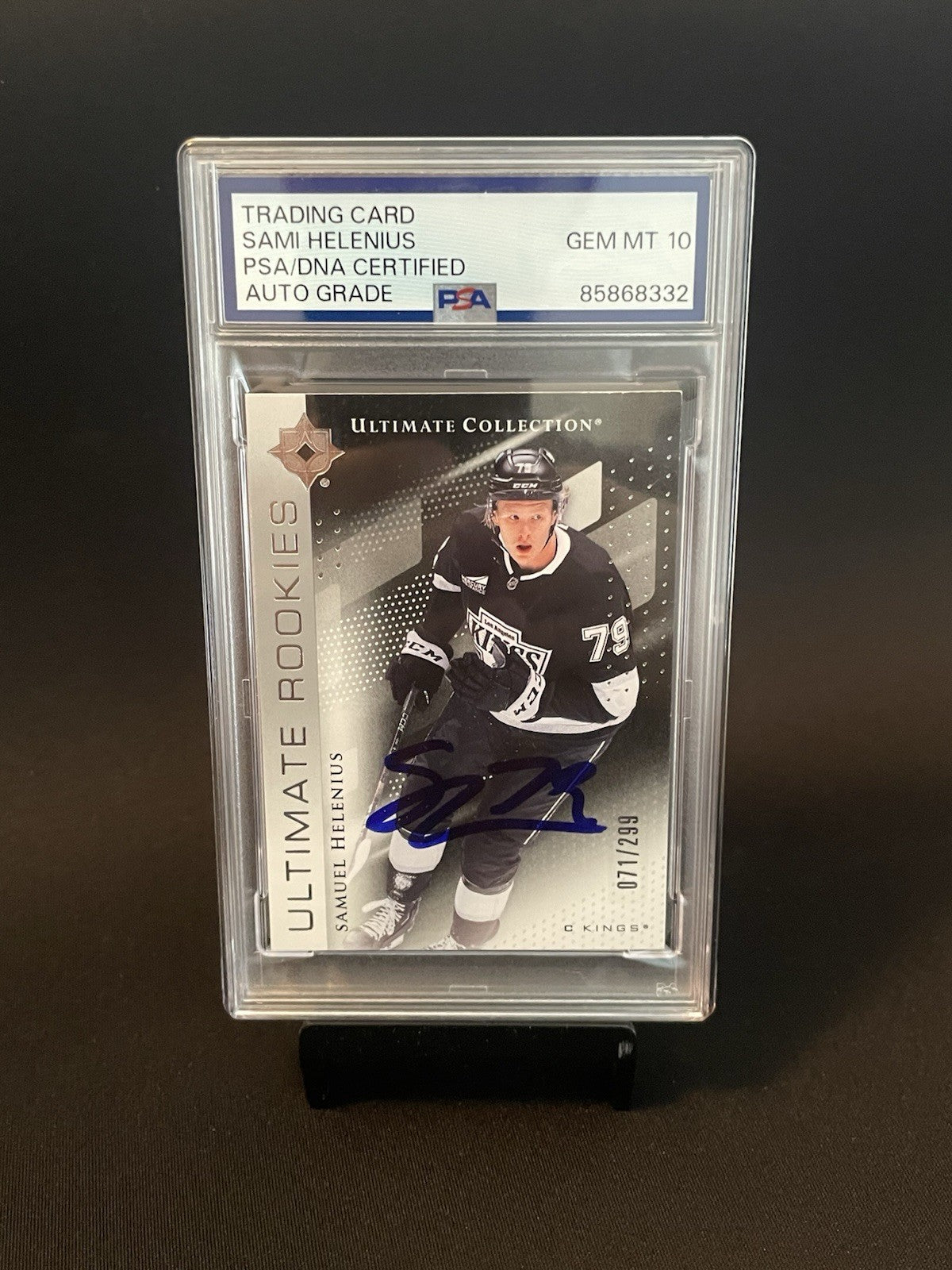 Samuel Helenius Signed 2024 UD Ultimate Collection PSA Auto 10 Autographed RC