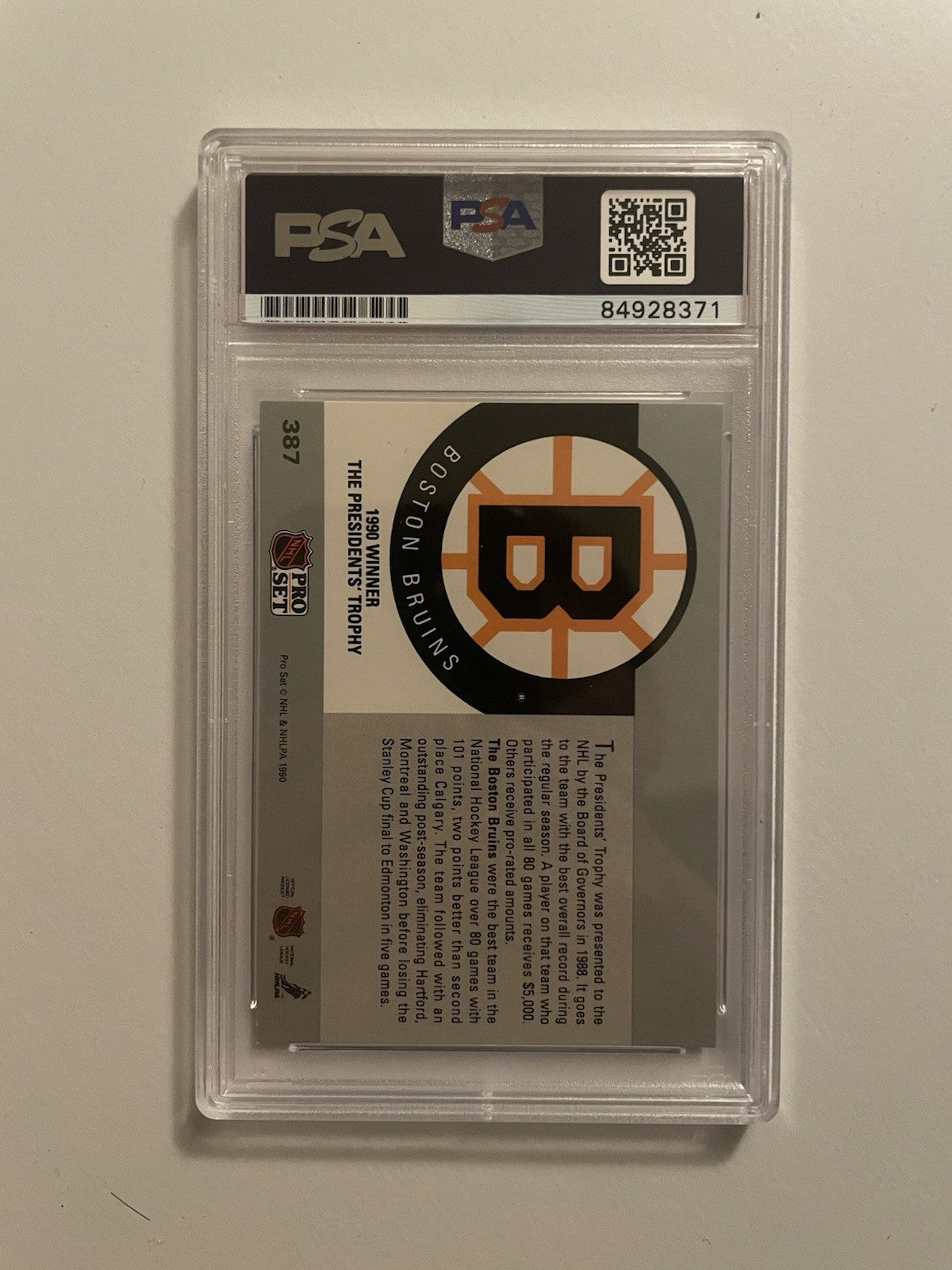 Mike Modano Signed 1990 Pro Set #387 PSA/DNA Autographed The Presidents Trophy