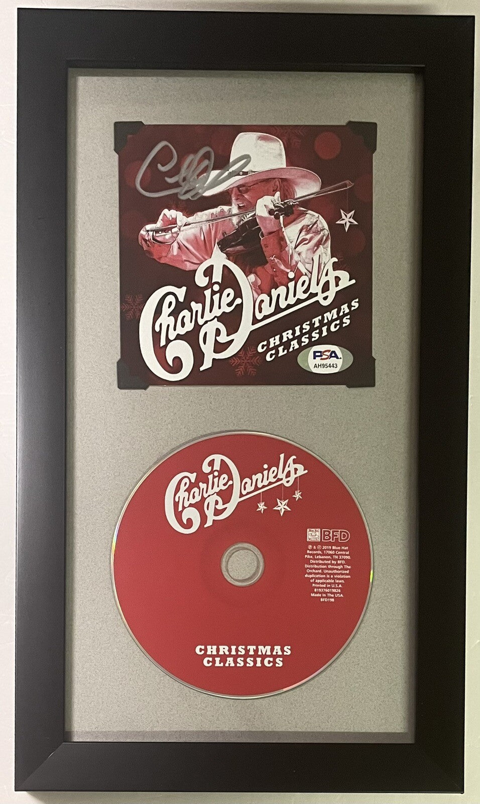 Charlie Daniels Signed Christmas Classics Framed CD PSA/DNA COA Autographed