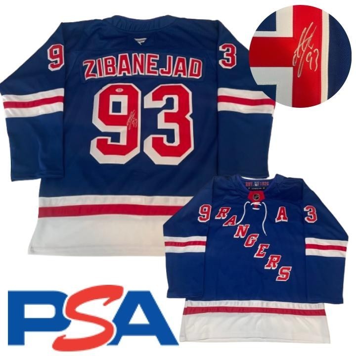 Mika Zibanejad Signed Jersey PSA/DNA Autographed New York Rangers