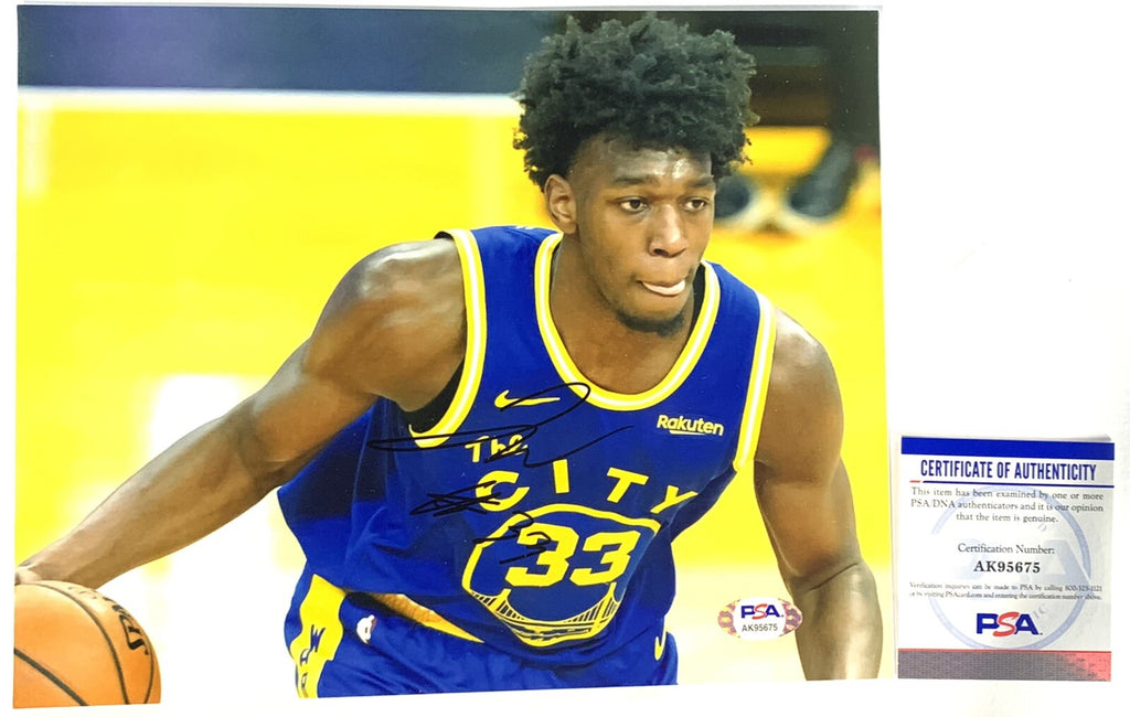 James Wiseman Signed 8x10 Photo PSA/DNA Golden State Warriors Autographed Champ