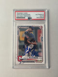Triston McKenzie Signed 2021 Bowman RC PSA/DNA Encapsulated Indians Autographed