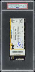 Matthew Schaefer Signed NHL Debut Full Ticket 10/9/25 PSA 8 PSA/DNA Autographed
