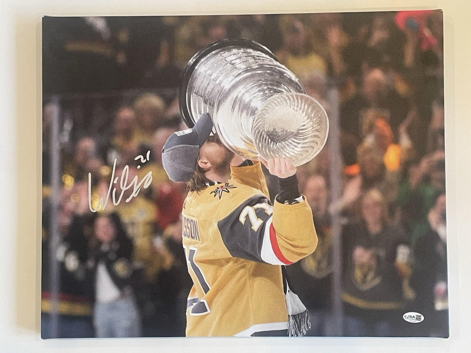 William Karlsson Signed 16x20 Canvas JSA COA Vegas Golden Knights Autographed