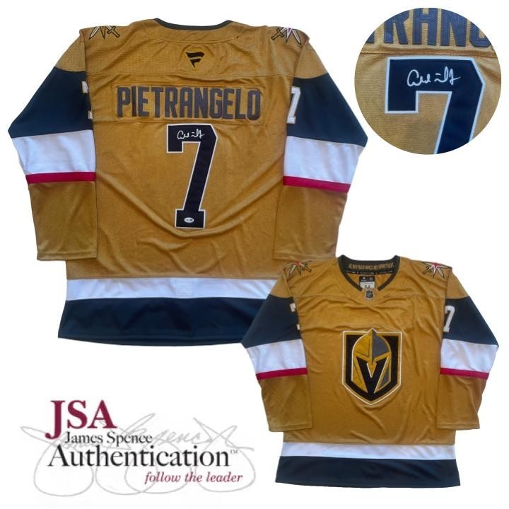 Alex Pietrangelo Signed Jersey JSA COA Vegas Golden Knights Autographed
