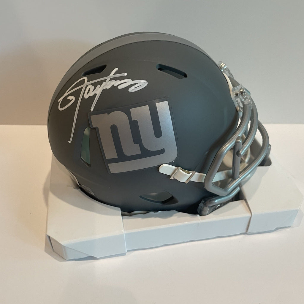 Lawrence Taylor Signed New York Giants Slate Mini Helmet Beckett Autographed HOF