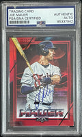 Joe Mauer Signed 2020 Topps Fire Card #13 PSA/DNA Autographed HOF Twins
