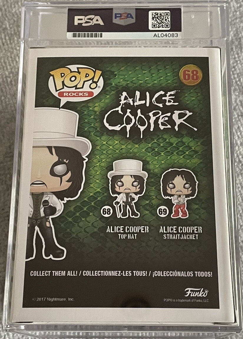 Alice Cooper Signed Funko Pop! #68 PSA/DNA COA Autographed School’s Out Insc.